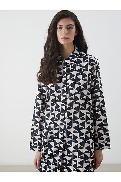 LC Waikiki Green Patterned Women's Shirt Tunic
