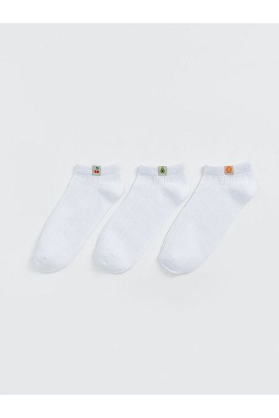 LC Waikiki New Season Printed Women's Booties Socks 3-Piece - S5Cf73Z8