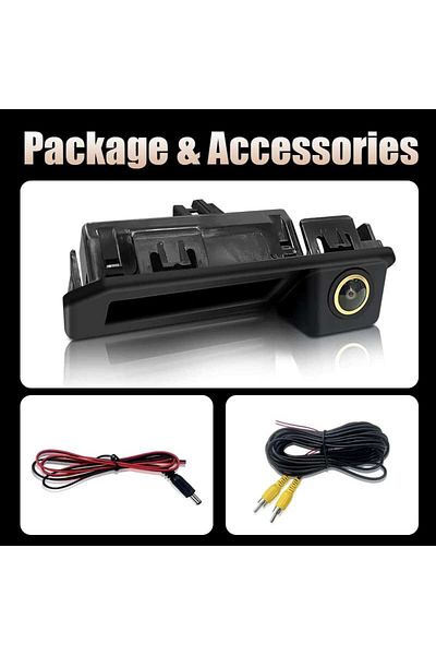 AUTOREY Rear View Camera Dedicated for Audi Q3 Q5 Q7 VW SKODA Kodiaq Porche Cayenne Trunk Handle Mount