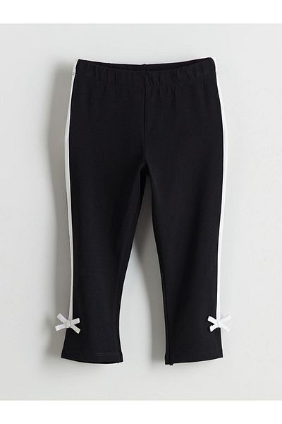 LC Waikiki Leggings pentru fetiță, cu talie elastică, cu detaliu de fundă, mărimea 3/4 - S5EI60Z4