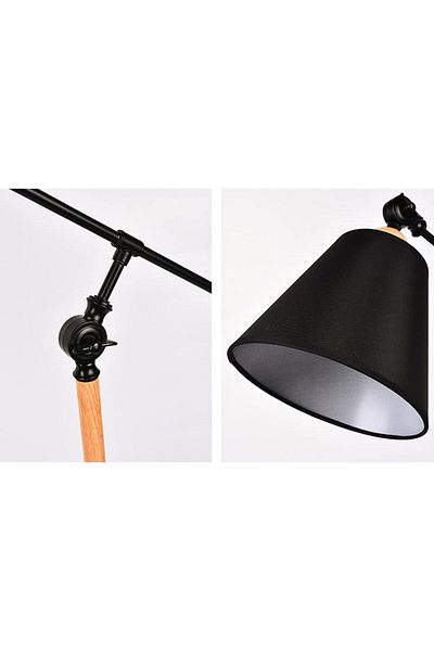 COOYA Fabric Floor Lamp, Cantilever Adjustable Tall ,Full Metal ,for Living Room Reading House Bedroom