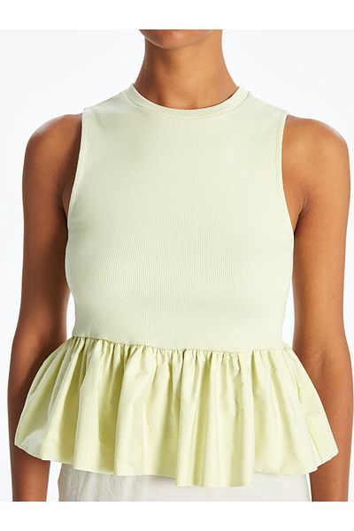 LC Waikiki New Season Crew Neck Ruffle Μπλούζα - S5OR56Z8