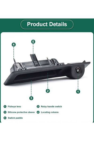 AUTOREY AHD 1080P Rear View Camera with Trunk Handle Mount for BMW Series 3 5 F10 F15 F16 F30 F31 F32 F34