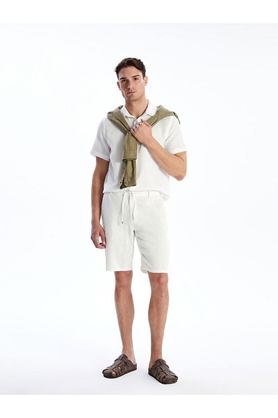 LC Waikiki New Season Standard Fit Linen Mixed Men's Shorts - S56474Z8