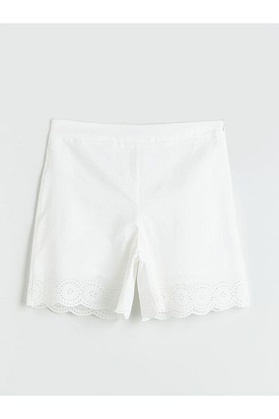 LC Waikiki New Season Women's Nakisli Shorts with Zippered Waist - S5O445Z8