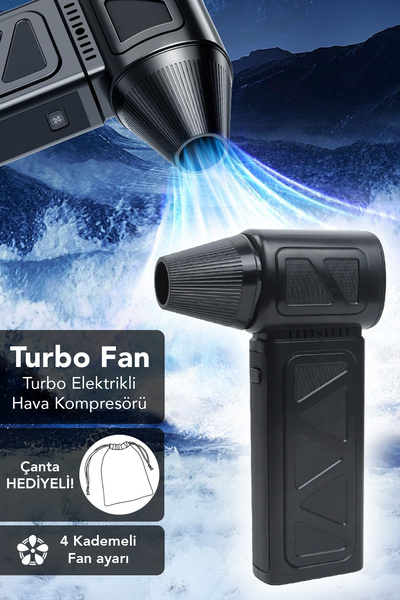 Meleni Home Turbo Üfleyici Fan - Yüksek Hava Üfleyici Mangal Barbekü Fanı Ele...