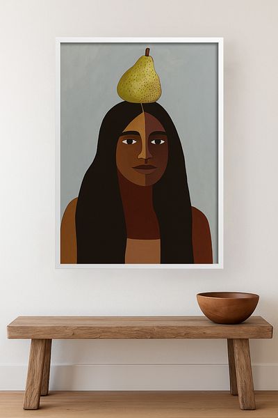 HOMEPACK Single Wooden Framed Painting One Piece Poster Painting Tk/Karina05