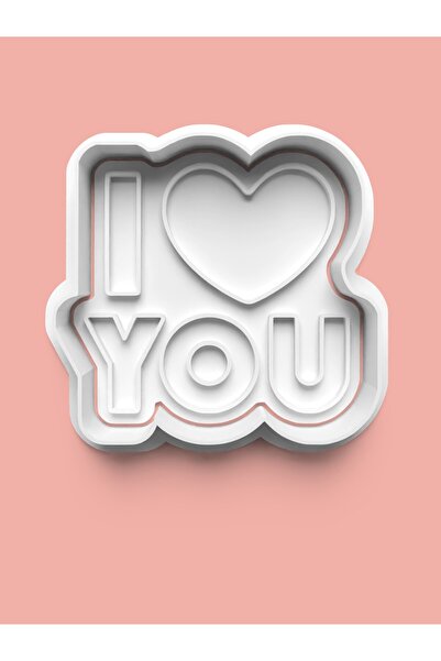 AKTASTORE قالب كوكيز آي لوف يو وقالب عجينة السكر