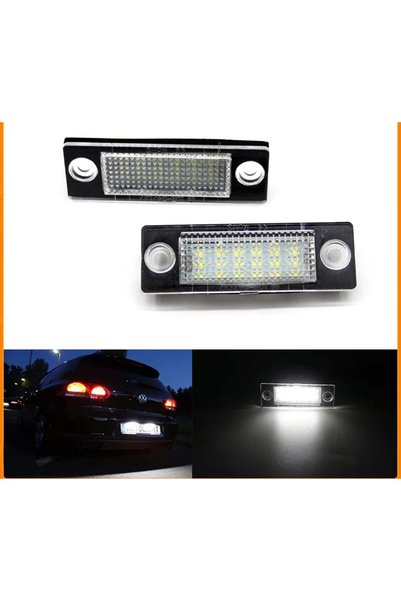 AUTOREY Set 2 becuri LED pentru numărul de înmatriculare VW Touran Caddy Golf 5 Plus Transporter Touran Jetta Canbus