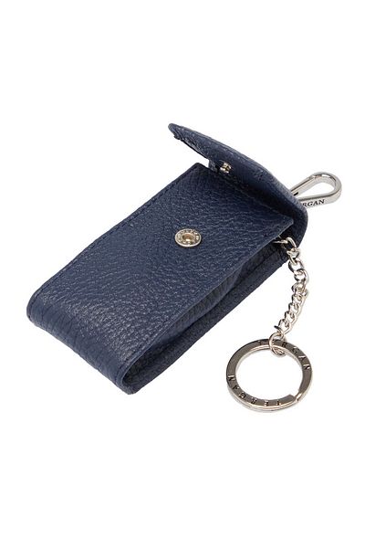 Tergan Navy Blue Genuine Leather Unisex Keychain - S1An00000095-U8F