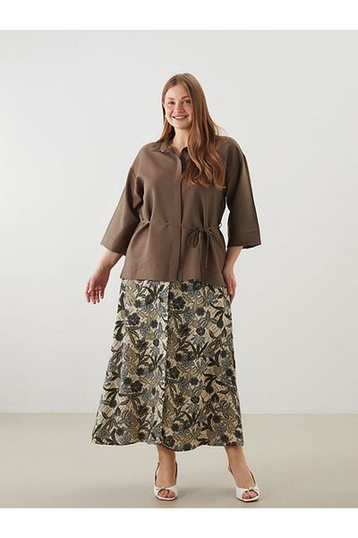 LC Waikiki New Season Women's Elastic Waist Floral Skirt - S5Gh86Z8