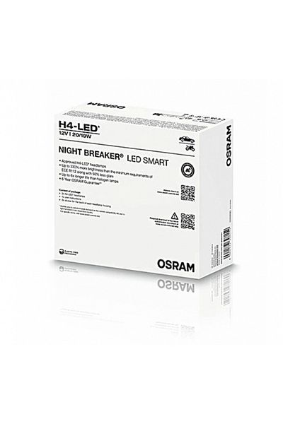 AUTOREY OSRAM Night Breaker 64193DWNBSM H4 LED Bulb Set RAR Approved White Light 6000K +330% More Brightness