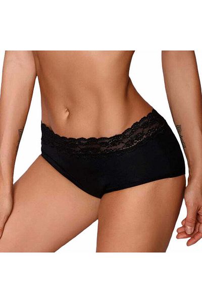 Linovit Eva 100% Cotton Menstrual Panties - M, Black