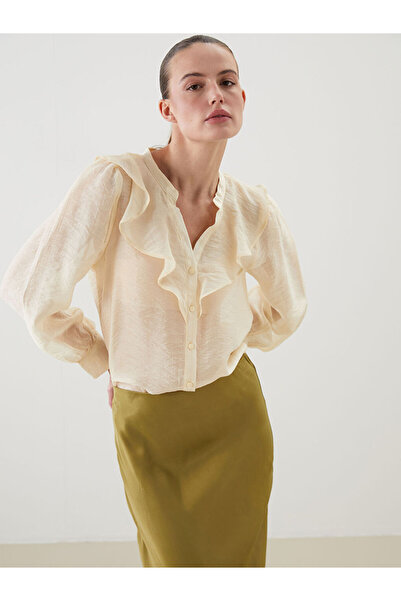 LC Waikiki Νέα σεζόν γυναικεία μπλούζα με λαιμόκοψη V - S5OU37Z8