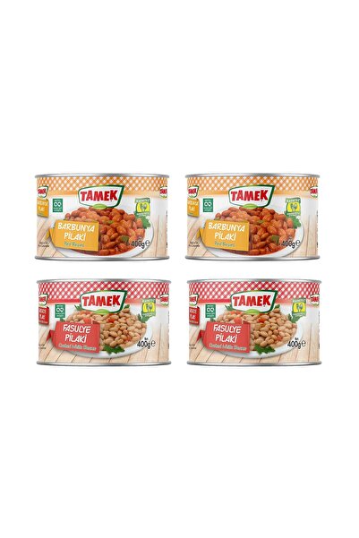 TAMEK Barbunya ve Fasulye Pilaki Konserve 400 gr x 4 lü Karma Paket
