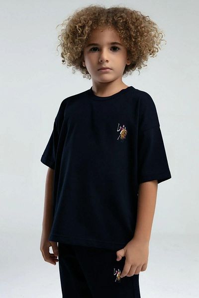 U.S. Polo Assn. U.S. Polo Assn. Waiter Boy's Logo Crew Neck Short Sleeve Pajama Suit with Shorts