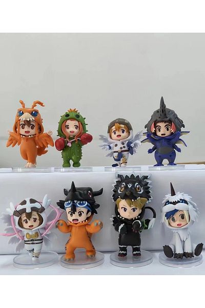 BANDAI pack by bag 01 High Quality 8pcs/set Anime Digital Monster Digimon Cosplay Cute Action Figure Model