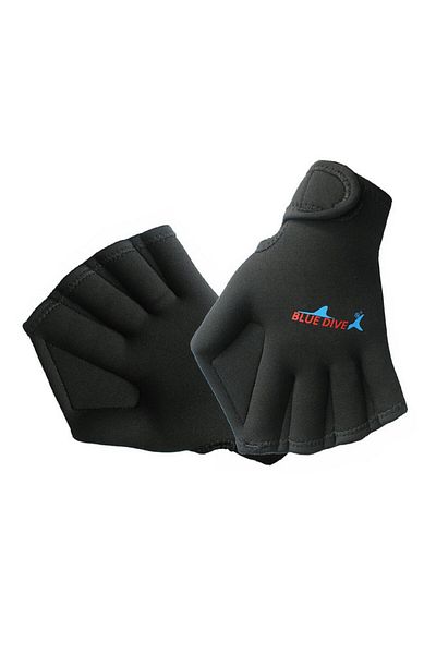 Choice one size black Aquatic Swimming Webbed Gloves Gloves Paddles Fit Traning Water Resistance Webbed Pad