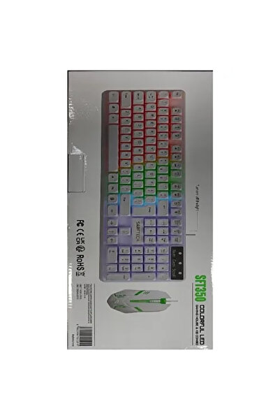 İMEXTECH Bilişim Burada SFT350 IŞIKLI GAMİNG KLAVYE MOUSE SET BEYAZ