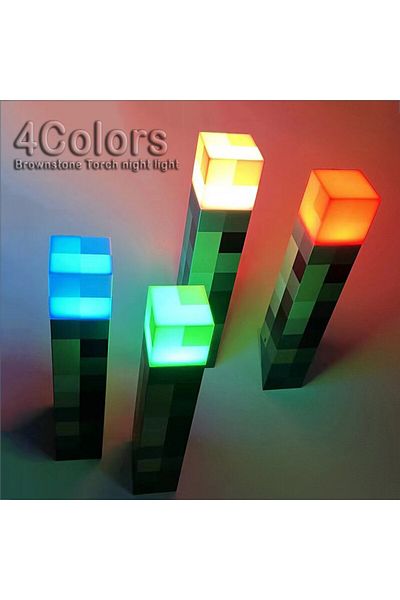 Choice 4 Colors Brownstone Flashlight LED Night Light Bedroom Decorative Light Color Changing Bottle Weapon