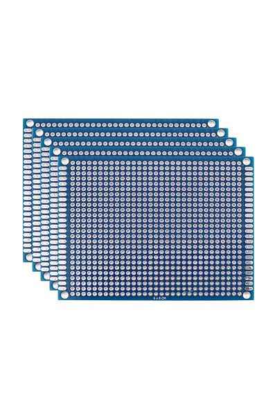 Choice 6x8 5pcs 5/10pcs Pcb Board Prototype Board Blue 2x8/3x7/4x6/5x7/7x9cm Double Sided Circuit Boards Fo