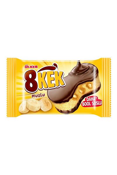 Ülker Dankek 8 Cake Banana Chocolate 55 g X 24 Pcs