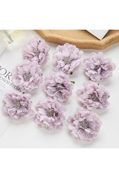Choice 10pieces green 5/10pcs Artificial Flower Silk Peony Scrapbook Diy Home Vase Christmas Wreath Wedding