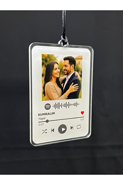 karbonsoft 🎵 Kişiye Özel Spotify Şarkılı Dikiz Aynası Süsü – Fotoğraf & Müzik Senin Seçimin!