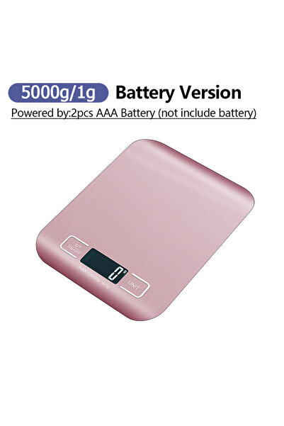 Choice3 ميزان مطبخ رقمي A3 5 كجم - بطارية 5 كجم/10 كجم - شاشة LCD - ميزان إلكتروني من الفولاذ المقاوم للصدأ - منزل يهودي