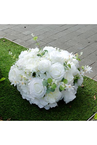 Choice 30CM White 30/40cm White Baby Breath Rose green leaf Artificial Flower Ball Wedding Table Centerpiec