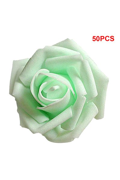Choice 50PCS Light Green Pack of 50 Artificial Bionic Flowers PE Foam Simulation Roses Fake Flower Decorati