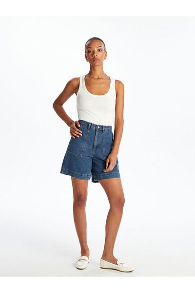 LC Waikiki Blue U-Neck Women's Tank Top