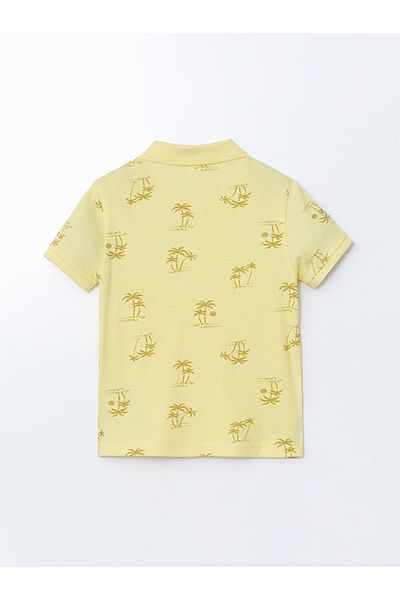 LC Waikiki New Season Polo Neck Printed Combed Cotton Baby Boy T-Shirt - S5Eo14Z1