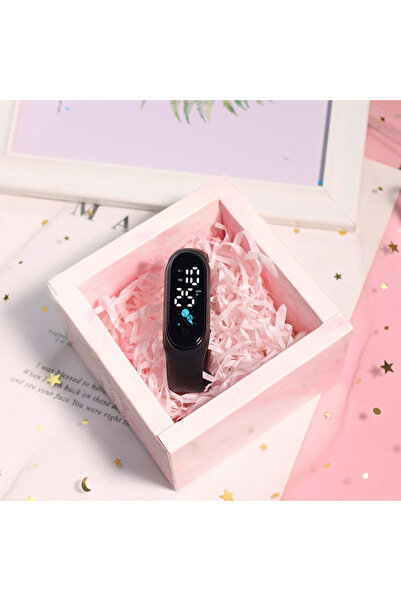 Choice ساعة إلكترونية للأولاد والبنات مزودة بسوار رائد فضاء أسود مع شاشة لمس LED