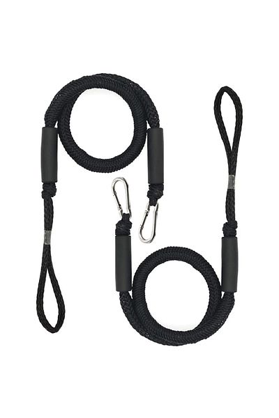 Choice 2pcs Black Boat Bungee Dock Lines Cords Docking Rope for Kayak Watercraft SeaDoo Jet Ski Pontoon Can