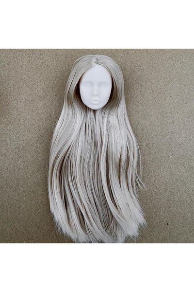 Choice little defectives white gold hair Vintage 1/6 PP Face Mold Doll Heads Fashion Doll Head Make Up Prac