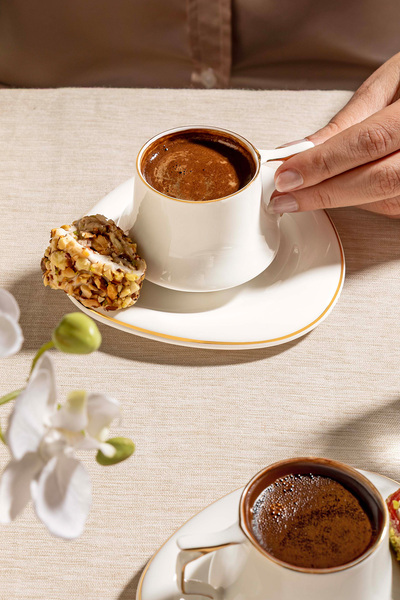 Nehir Angela 6-Person 12-Piece Porcelain Coffee Cup Set