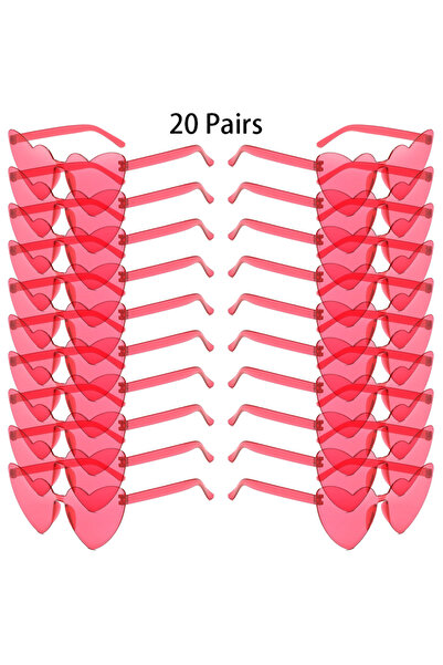 Choice as picture shows 20 Pairs rose red 16/20 Pairs Cute Heart Shaped Sungl...