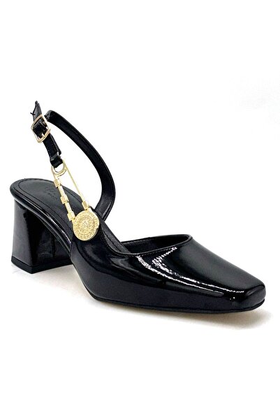 KİNDEP Kindep Closed Toe Thick Touklu Women's Shoes Black