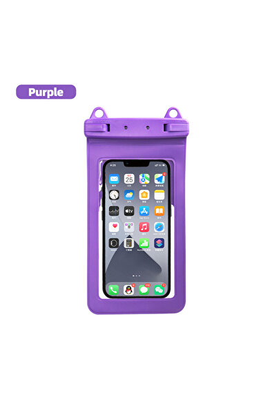 Choice حقيبة هاتف محمول مقاومة للماء من مادة PVC باللون الأرجواني، حافظة هاتف...