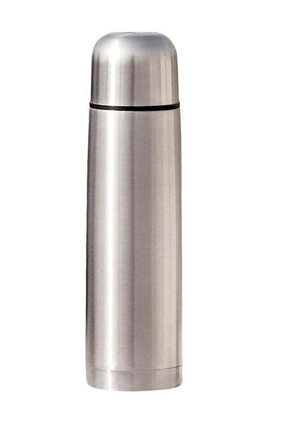 Roomlyne Stainless Steel Vacuum Bottle Sweat Free Leakproof Dishwasher Safe Water Bottle Silver 1Liter