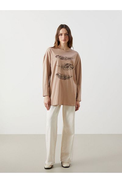 LC Waikiki New Season Crew Neck Print Women's Tunic - S5Jg53Z8