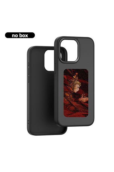 Choice غلاف هاتف أسود بدون صندوق NFC DIY Picture Ink لهاتف iPhone 16 15 14 13 Pro Max DIY Case Sc