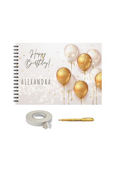 OEM Set Album foto/ Guestbook botez sau mot, baiat, format A4 landscape, pix si dublu adeziv inclus