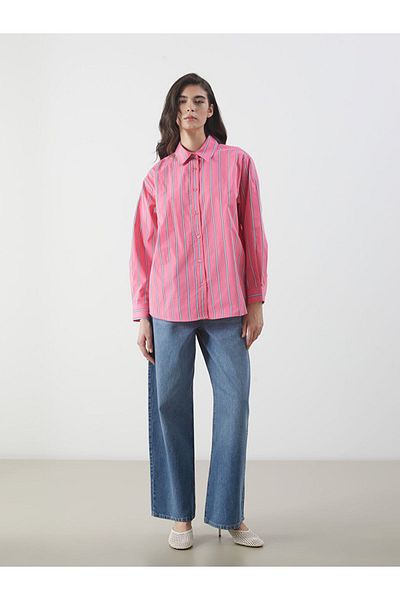 LC Waikiki New Season Striped Poplin Women's Shirt Tunic - S5Q574Z8