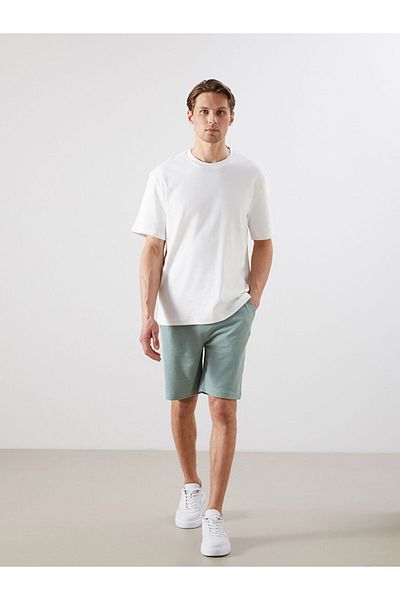 LC Waikiki Matte Green Standard Fit Men's Shorts