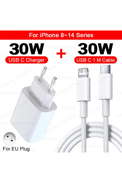 Choice شاحن سريع PD 30 وات من الاتحاد الأوروبي لهاتف iPhone 8-14 لهاتف iPhone...