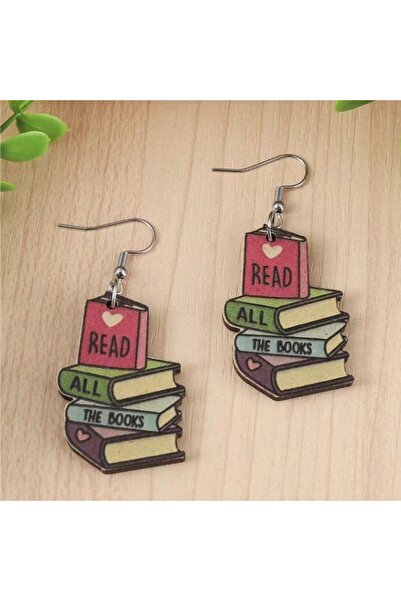 Choice 02 كتاب الحب قراءة جميع الكتب أقراط لمكتبي المعلم الطالب التخرج العودة...