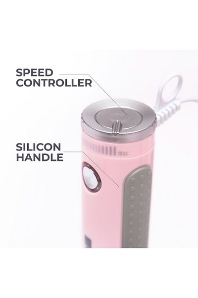 Muller Koch Mueller Koch 400W Hand Blender, Quadruple Stainless Steel Blade, Pink, Model MK-6035