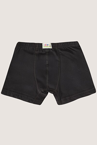 Arma Yıldız Boy's Cotton Soft and Flexible Lycra Boxer 3 Pcs Burgundy Gray Black